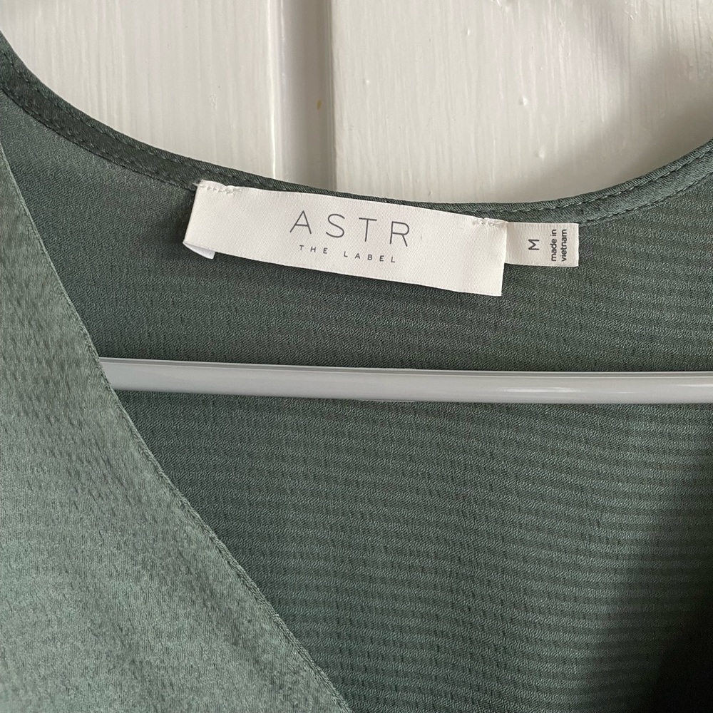ASTR the label sage green wrap top - Picture 3 of 4